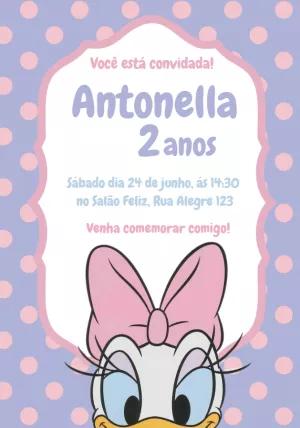 Convite Aniversário Margarida para Editar Online