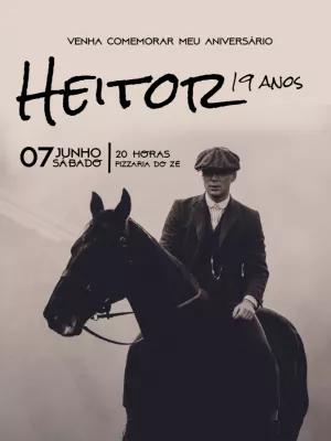 Convite de Aniversário Peaky Blinders para Editar Online