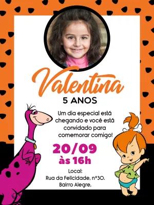 Convite de Aniversário Pedrita com Foto para Editar Online