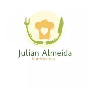 Logotipo Nutricionista com Ícones de Comida para Editar