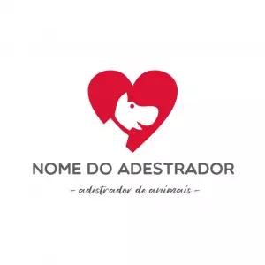 Logo Adestrador de Cães com Coração para Editar Online