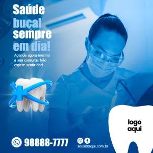Arte Editável para Post de Odontologia Online