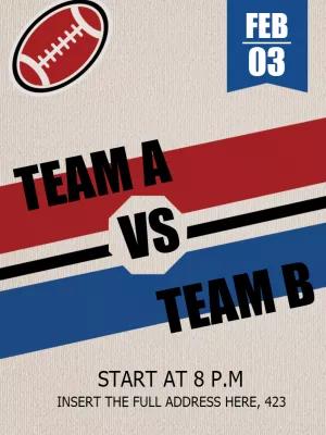 Editable Football Game Invitation to Customize Online