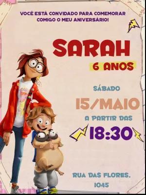 Convite de Aniversário A Família Mitchell Editável Online