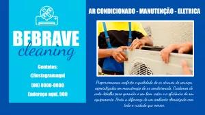 Cartão de Visita Ar Condicionado Profissional para Editar