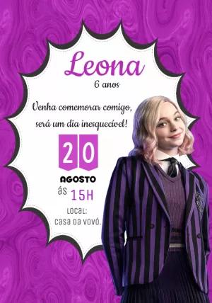 Convite Aniversário Enid Sinclair Wandinha para Editar Online