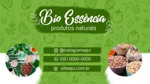 Cartão de Visita Produtos Naturais Verde para Editar Online