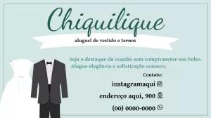 Cartão de Visita Aluguel de Roupas Elegante para Editar Online