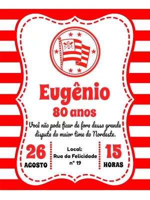 Convite Aniversário Náutico Time de Futebol para Editar Online
