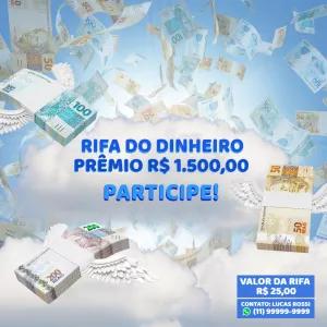 Arte para Rifa de Dinheiro: Edite Online e Compartilhe Já