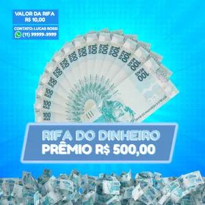 Modelo de Rifa de Dinheiro para Editar Online