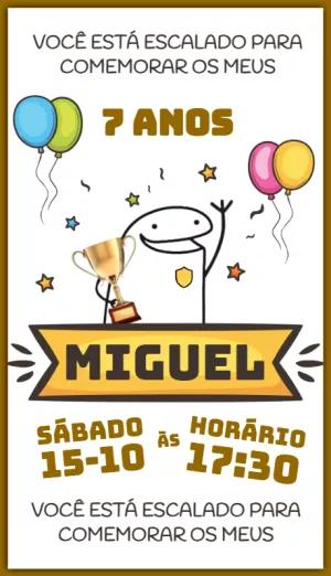 Convite de Aniversário Flork Meme Engraçado para Editar Online