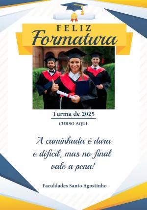 Cartão de Formatura com Foto para Editar Online