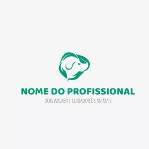 Logo Editável para Dog Walker e Cuidador de Animais