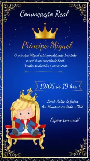 Convite Aniversário Pequeno Príncipe Editável Online
