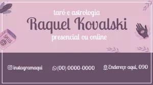 Cartão de Visita Tarô e Astrologia Editável para Imprimir