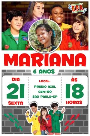 Convite Aniversário D.P.A. com Foto para Editar Online