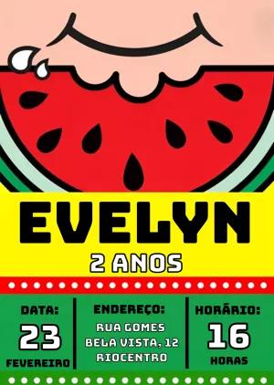 Convite de Aniversário Magali Turma da Mônica para Editar