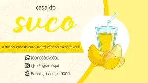 Cartão de Visita Casa de Suco com Frutas para Editar Online
