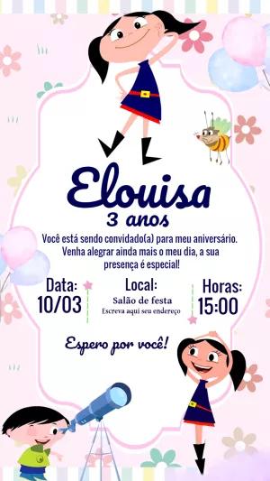 Convite Aniversário Show da Luna para Editar Online