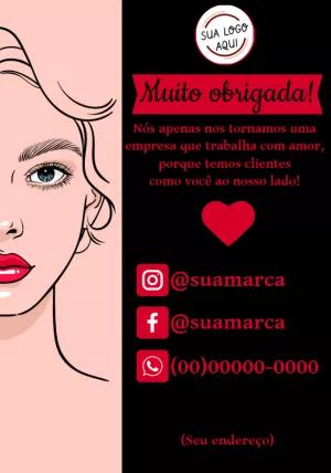 Cartão de Agradecimento Elegante para Clientes para Editar Online