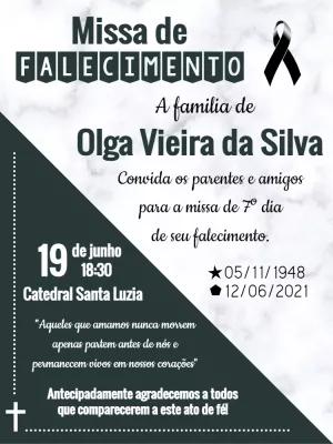 Convite Missa de Falecimento Mármore para Editar Online