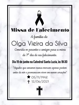 Convite Missa de Falecimento Mármore para Editar Online