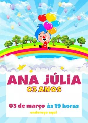 Convite Aniversário Um Herói do Coração para Editar Online