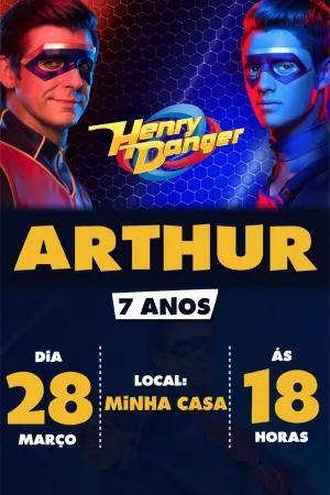 Convite de Aniversário Henry Danger para Editar Online