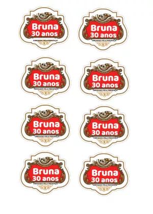 Rótulo de Cerveja Aniversário Estilo Stella para Editar Online