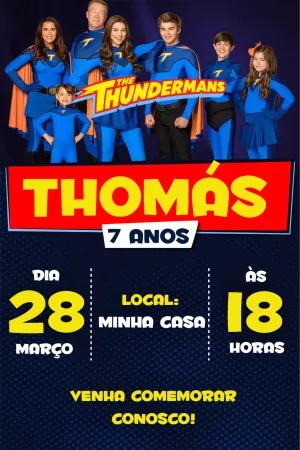 Convite de Aniversário The Thundermans para Editar Online