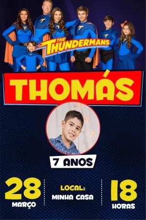 Convite de Aniversário The Thundermans com Foto para Editar