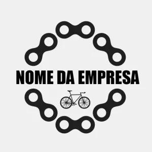 Logo Editável de Ciclismo com Corrente para Sua Empresa