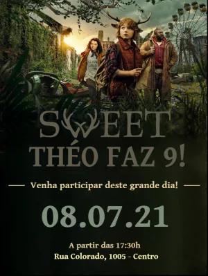 Convite Aniversário Sweet Tooth com Personagens para Editar Online