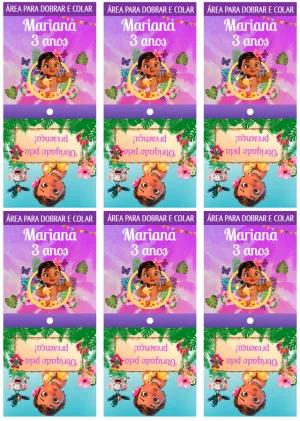 Capa para Pirulito Moana Bebê para Editar Online e Imprimir