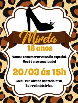 Convite Aniversário Oncinha Chic para Editar Online