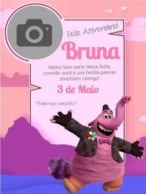 Convite de Aniversário Divertidamente com Foto para Editar Online