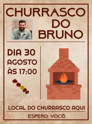 Convite de Aniversário Churrasco com Foto para Editar Online