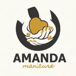 Logo Editável para Manicure com Mãos e Coração para Editar