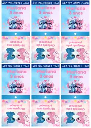 Capa para Pirulito Stitch e Angel para Editar Online