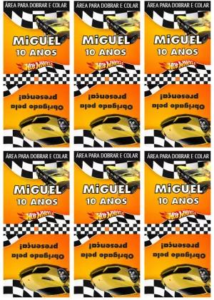 Capa para Pirulito Hot Wheels para Editar Online para Aniversário