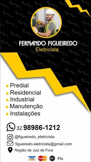 Cartão de Visita Eletricista com Foto para Editar Online