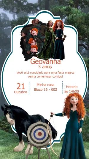 Convite de Aniversário Valente Merida para Editar Online