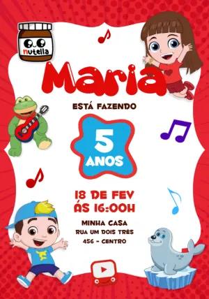 Convite Aniversário Gigi Neto para Editar Online e Imprimir