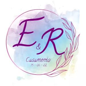 Logo Monograma Casamento Floral para Editar Online