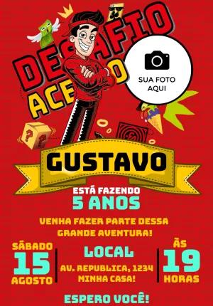 Convite de Aniversário Enaldinho com Foto para Editar Online