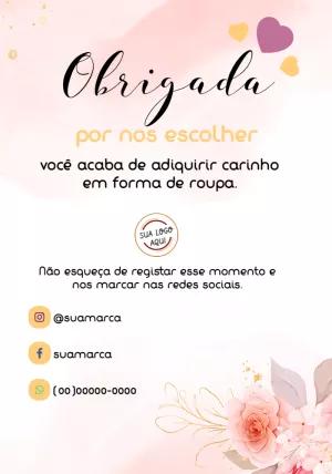 Cartão de Agradecimento pela Compra Floral para Editar Online