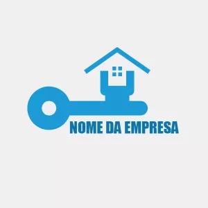 Logo para Imobiliária com Chave e Casa para Editar Online