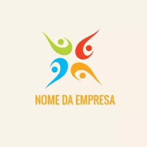 Logotipo Abstrato de Pessoas em União para Editar Online