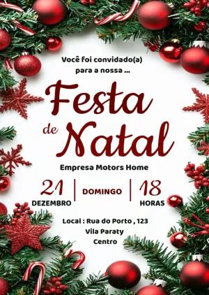 Convite de Festa de Natal Corporativa para Editar Online